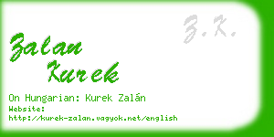 zalan kurek business card